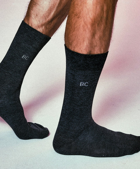 Brooklyn Club Men's mid-length socks 男裝抗菌除臭竹襪